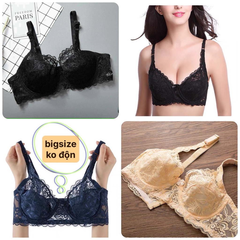 Áo lót bigsize có gọng đệm mỏng không độn chất ren
