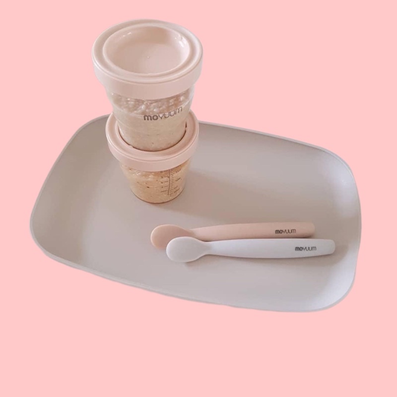 [combo 3 cốc trữ] Cốc trữ thức ăn dặm Moyuum/ muỗng moyuum Hàn quốc size 130ml, 180ml, 240ml