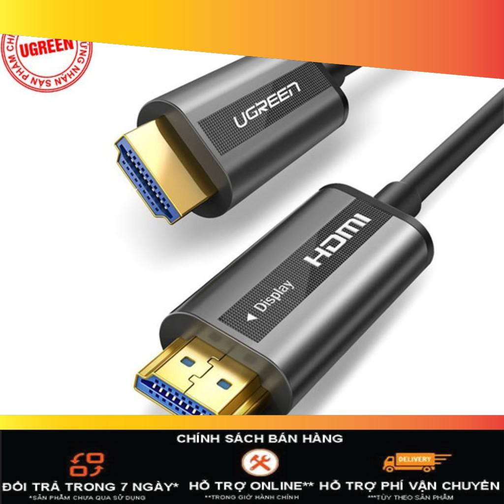 Cáp HDMI 2.0 sợi quang cao cấp hỗ trợ 4K/60Hz dài 50m chính hãng UGREEN 50219 - Cáp HDMI 2.0 sợi quang chất lượng cao
