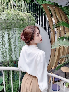 Áo cổ lệch dây xích A642 KYMIE