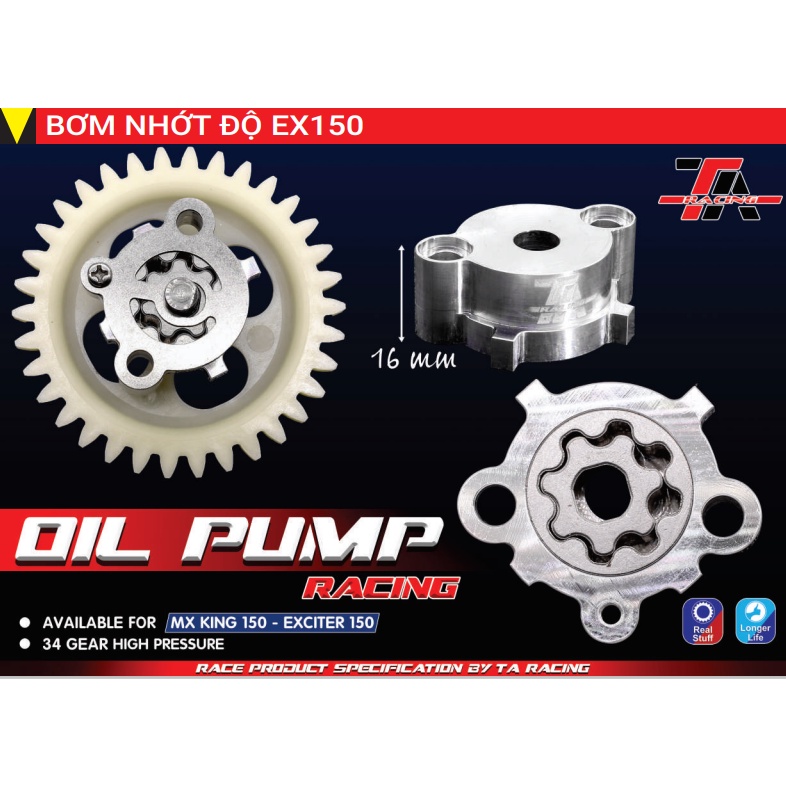Bơm Nhớt Độ TA Racing Exciter, Winner, Sonic,Wave RSX 110, S110, Blade 110, Vario, Click