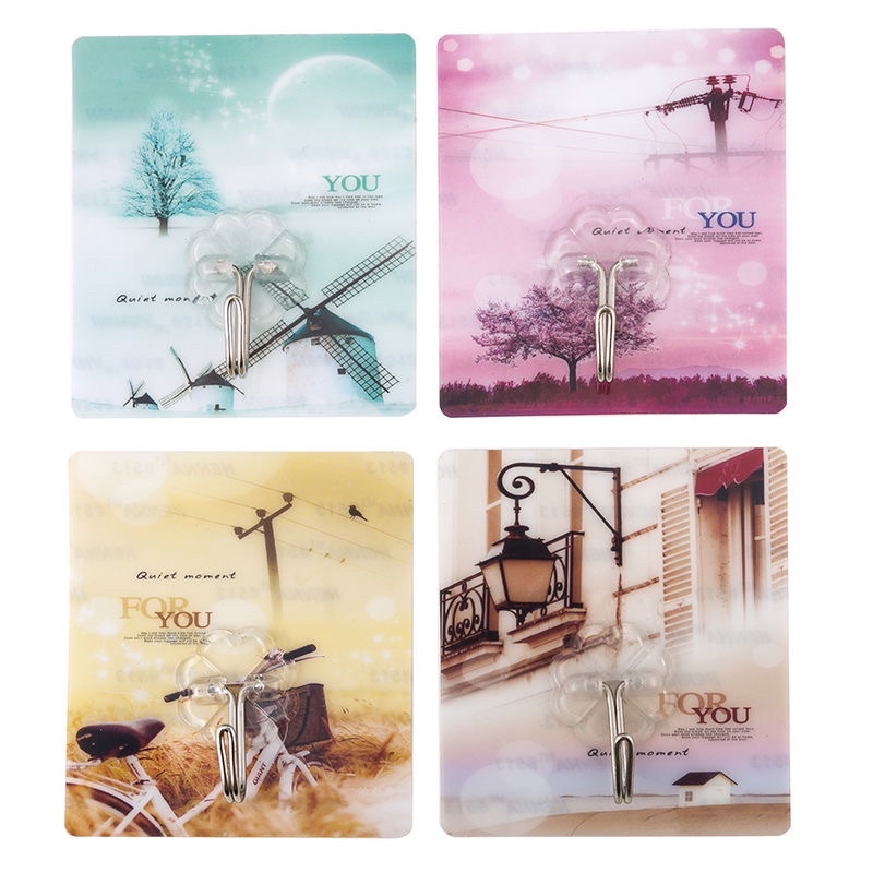 Miếng dán dính tường móc trong suốt treo đồ siêu dính siêu bền siêu rẻ Cường Phát