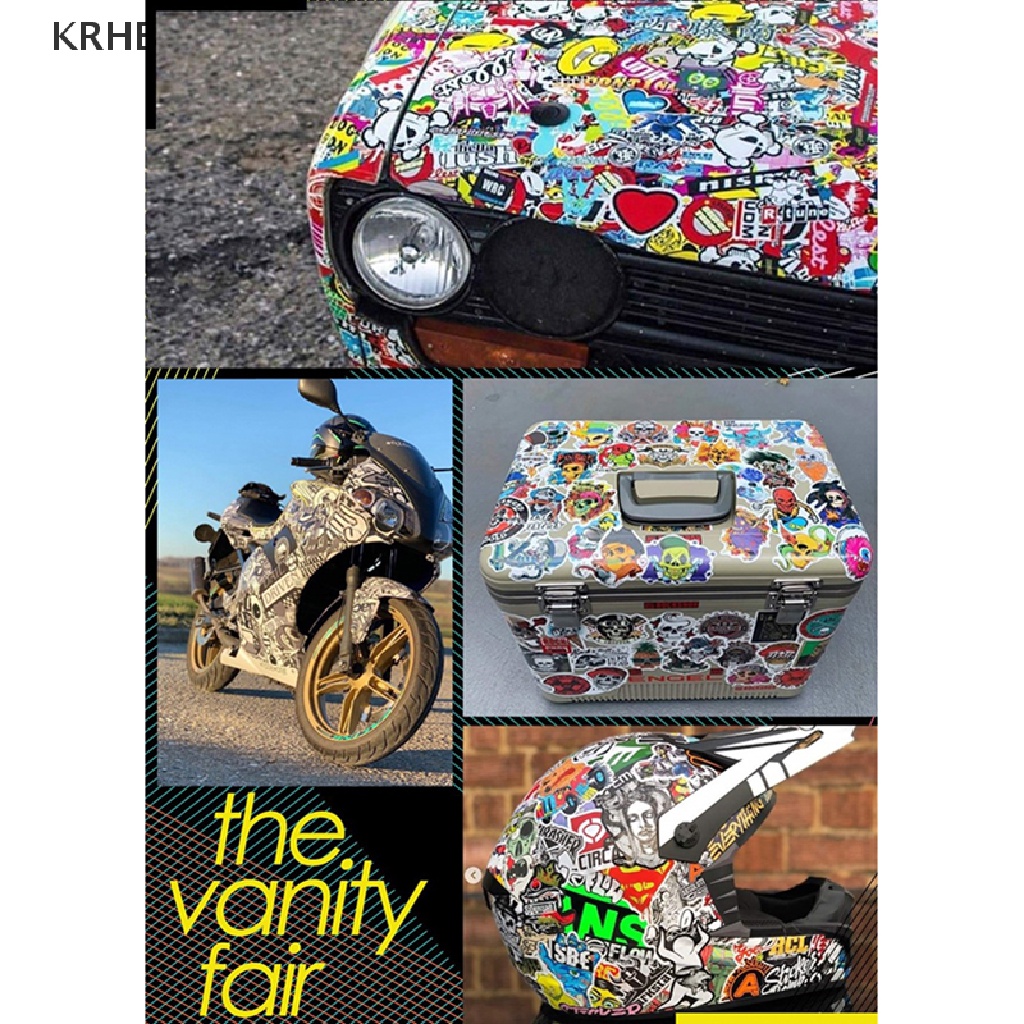 VANS Bộ 50 Miếng Dán Chống Thấm Nước Cho Laptop Xe Đạp Ván Trượt Mới