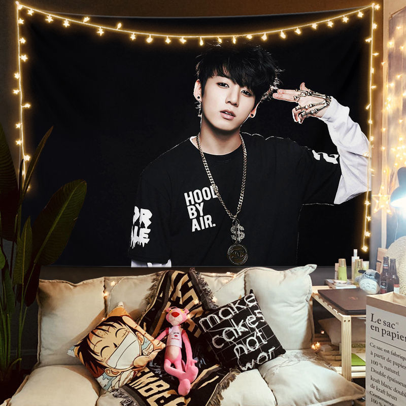 Tranh Vải Treo Tường Trang Trí Hình Nhóm Nhạc Bts