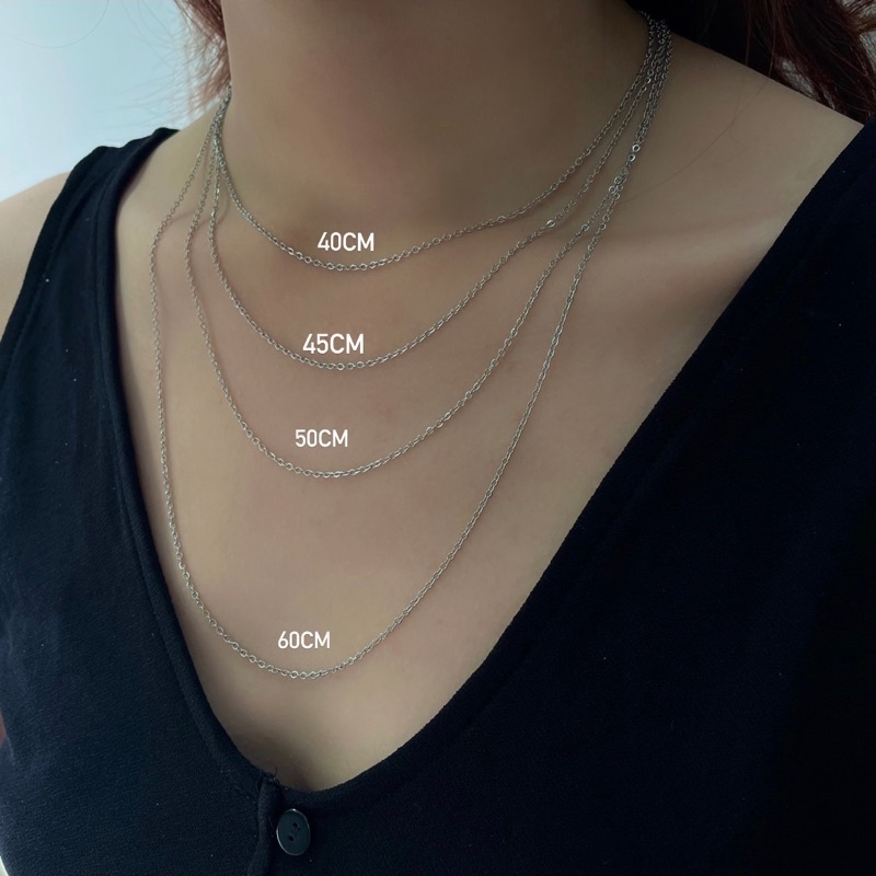 Mini chain round necklace / Dây chuyền trơn titan Madde