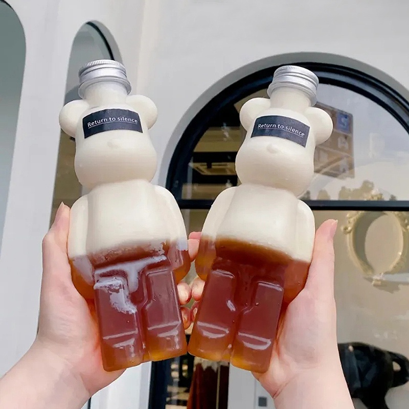 Bình Nước Trong Suốt Hình Gấu 400ml/700ml