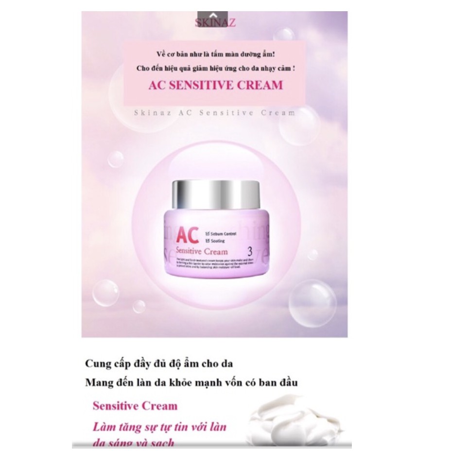 Kem AC Sensitive Cream Skinaz Hàn Quốc - Giải Pháp dưỡng da cao cấp