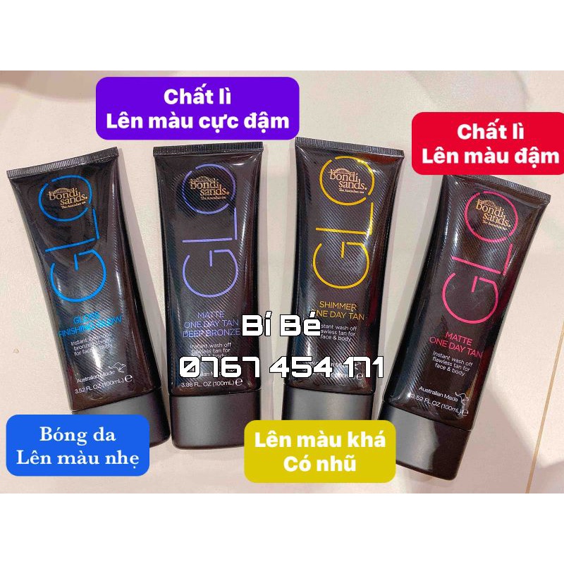 Nhuộm da nâu tạm thời 1 ngày Fake Tanning Bondi Sands One Day