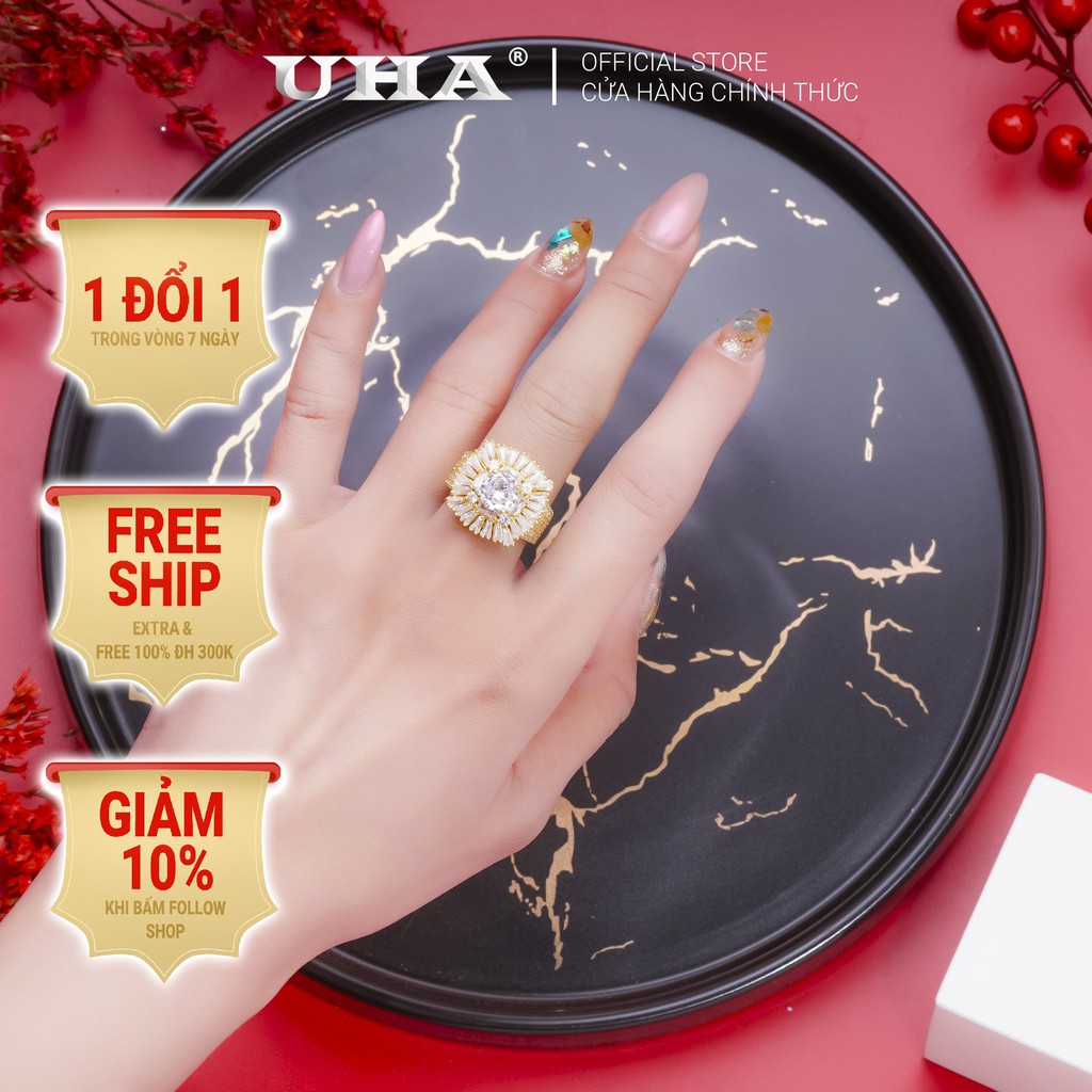 Nhẫn nữ đính xoàn N376153-145 mạ vàng cao cấp (giá tốt nhất)