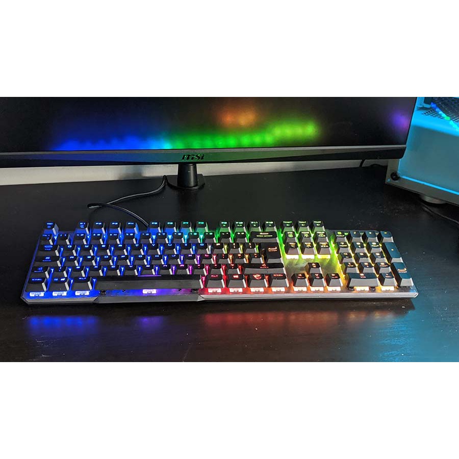 Bàn Phím Cơ Máy Tính Chơi Game Có Dây - MSI Gaming GK50 Elite Kailh Blue / Kaihbox White - Hàng Chính Hãng