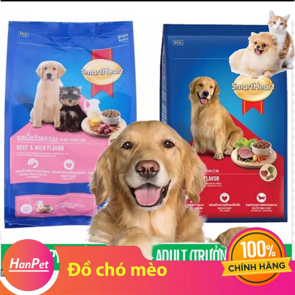 Gói 3kg- Thức ăn chó cao cấp Smartheart (2 loại) dành cho chó mọi lứa tuổi