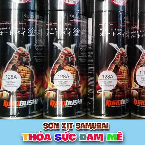 Chai sơn phủ bóng 128 và 128A - Sơn xịt Samurai