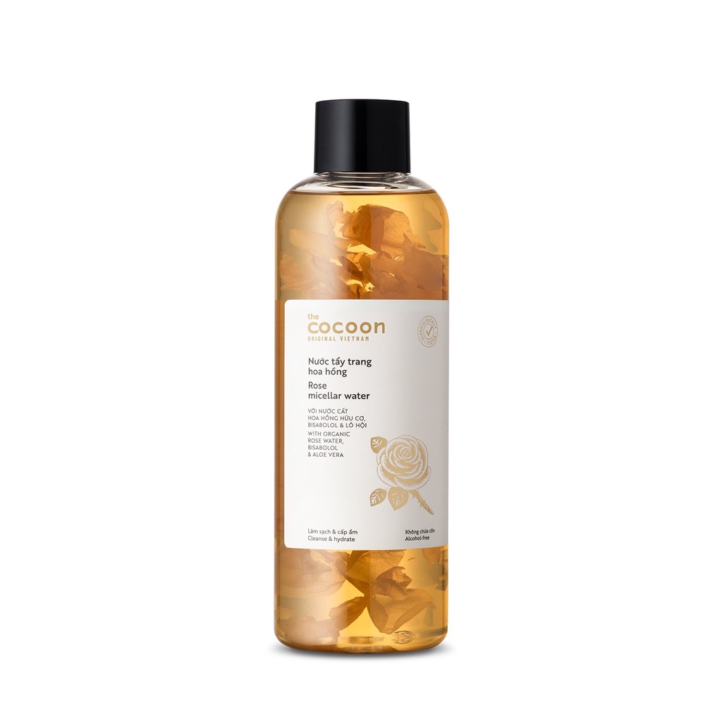 Nước tẩy trang hoa hồng Cocoon Garin bigsize 500ml làm sạch sâu lớp trang điểm
