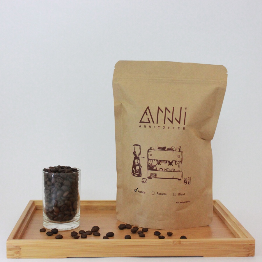 Cà phê Arabica Cầu Đất nguyên chất 100% rang mộc vị đắng, chua nhẹ, hậu ngọt gói 500g Anni Coffee | BigBuy360 - bigbuy360.vn