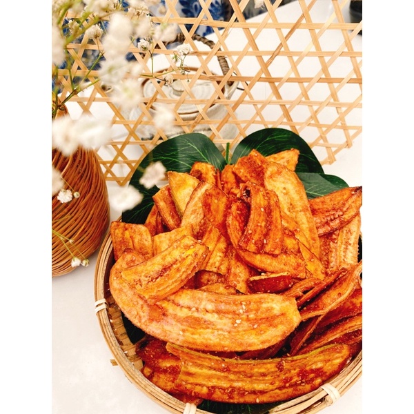 Chuối sấy mè gừng / 500gr - Đặc sản Đà Lạt