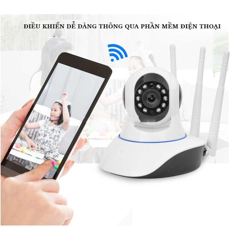 Camera Yoosee 3 râu FULL HD 1080P 2.0Mpx xoay 360 độ đàm thoại 2 chiều [Giá Hủy diệt]