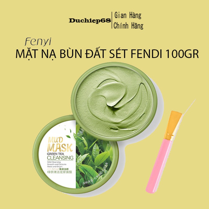 Mặt Nạ Fenyi Matcha Bùn Đất Sét Trà Xanh 100g