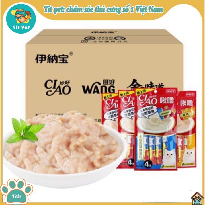 [Mã PET50K giảm Giảm 10% - Tối đa 50K đơn từ 250K] ciao churu - sup thưởng cho mèo [ thanh lẻ 14g ]