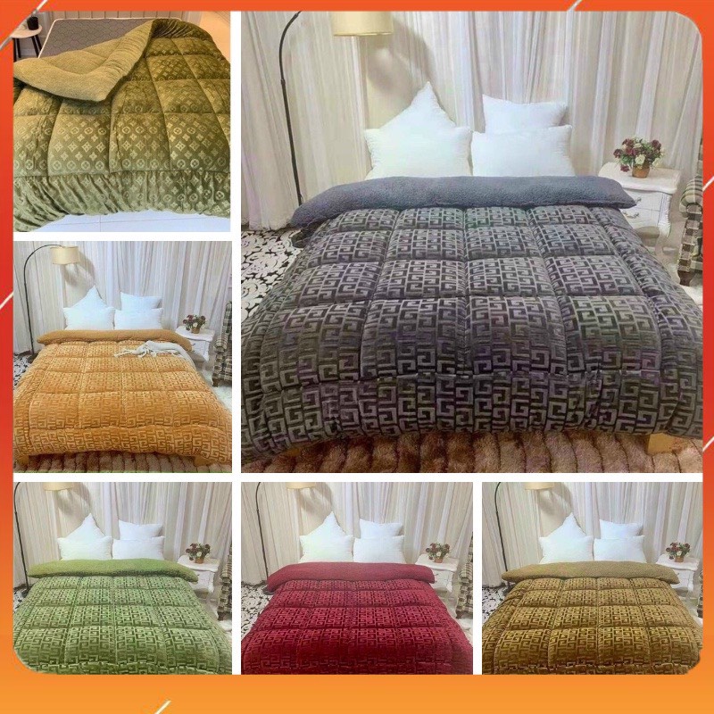 Chăn Lông Cừu Chữ Vạn Đại Hàn Cao Cấp - Hàng chuẩn loại 1