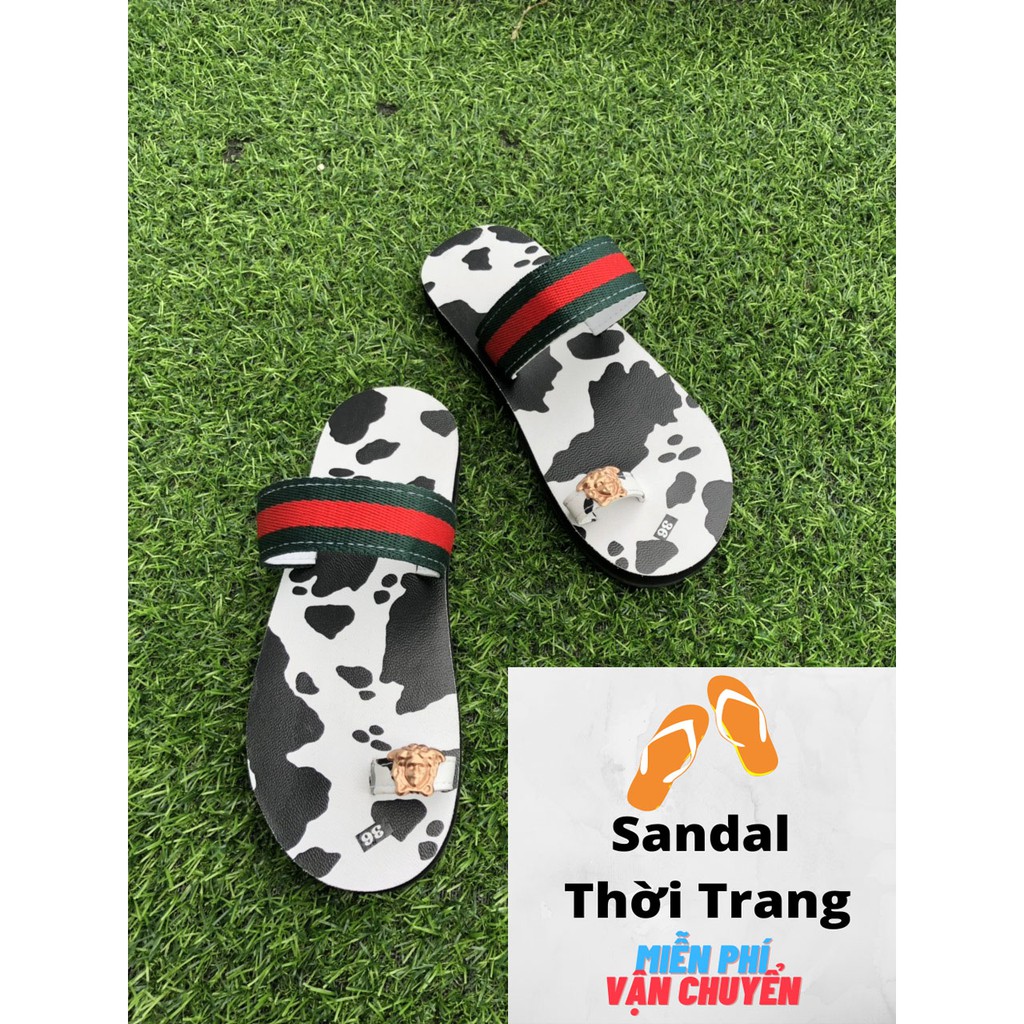 Dép nữ xỏ ngón, SANDALTHOITRANG sandal nữ đế bò sữa kiểu mới full size 30-44