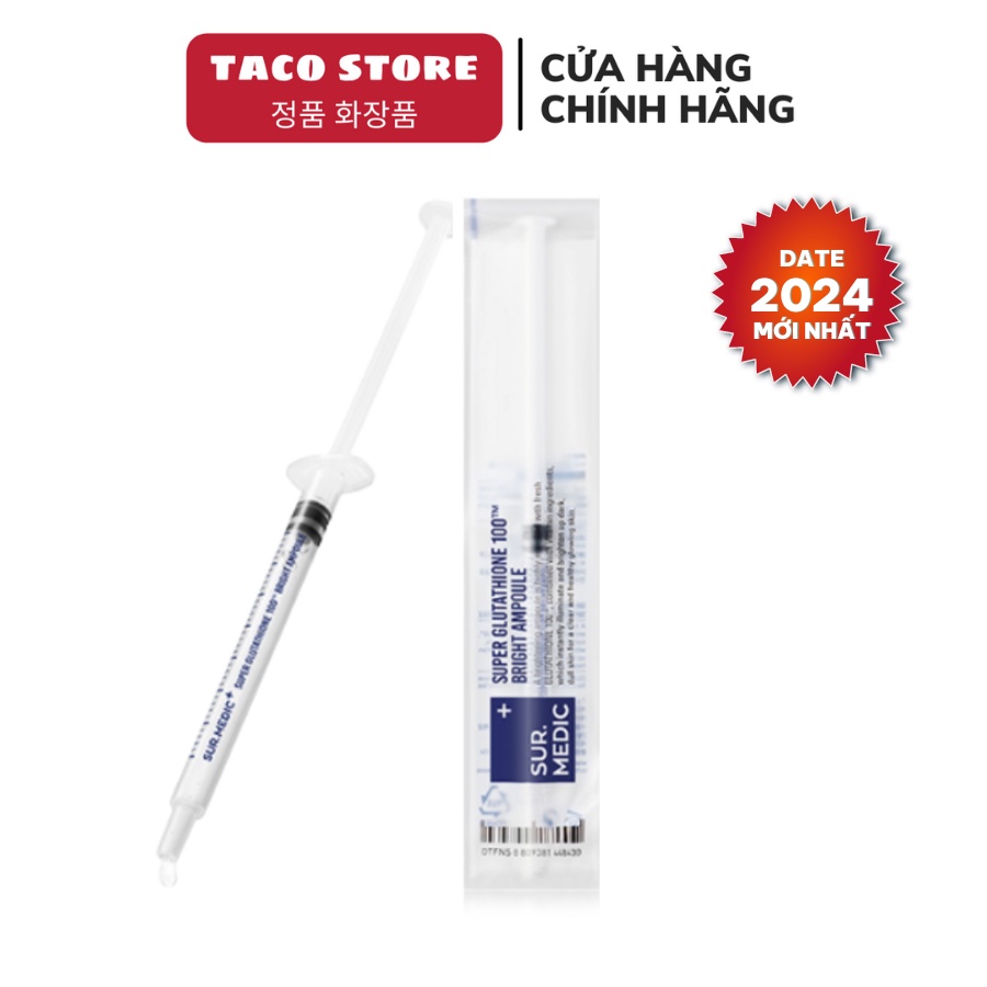 Serum Truyền Trắng Sur.Medic + Super Glutathione 100 Bright Ampoule