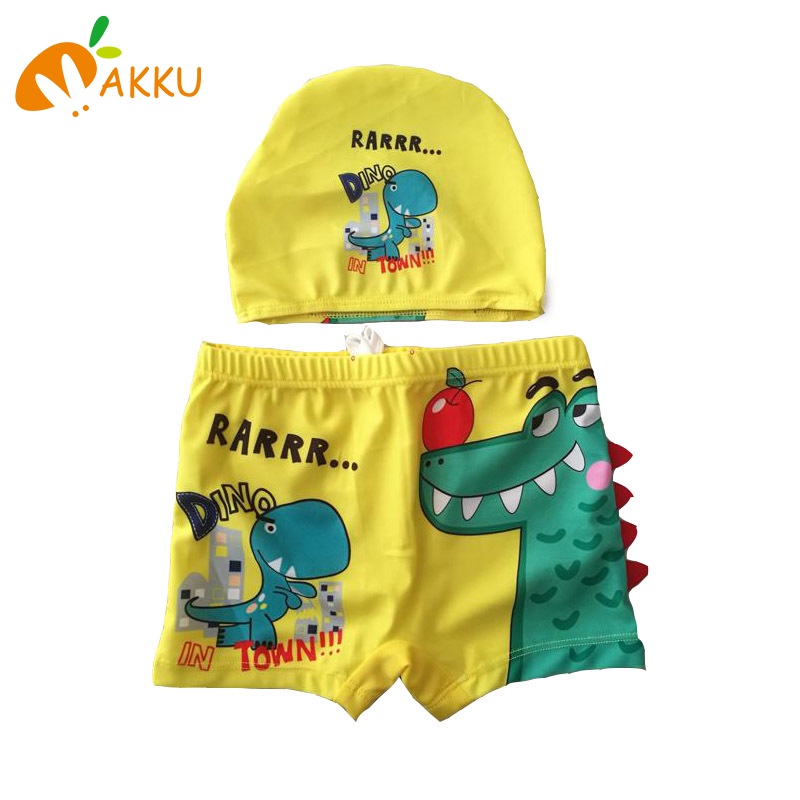 đồ bơi trẻ em hoạ tiết khủng long bộ đồ bơi trẻ em quần mũ AKKU