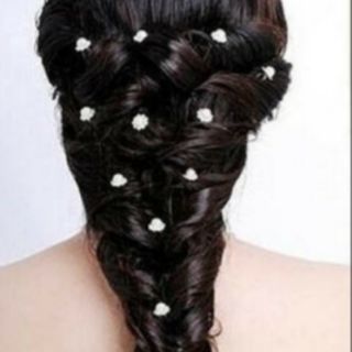 Trâm cài tóc đính hạt hình bông