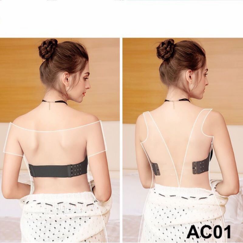 Áo Cup Chống Tụt Mặc Váy Hở Vai CHUNCHUN M39, Áo Lót Quả Ngang 218 Kèm Dây Trong