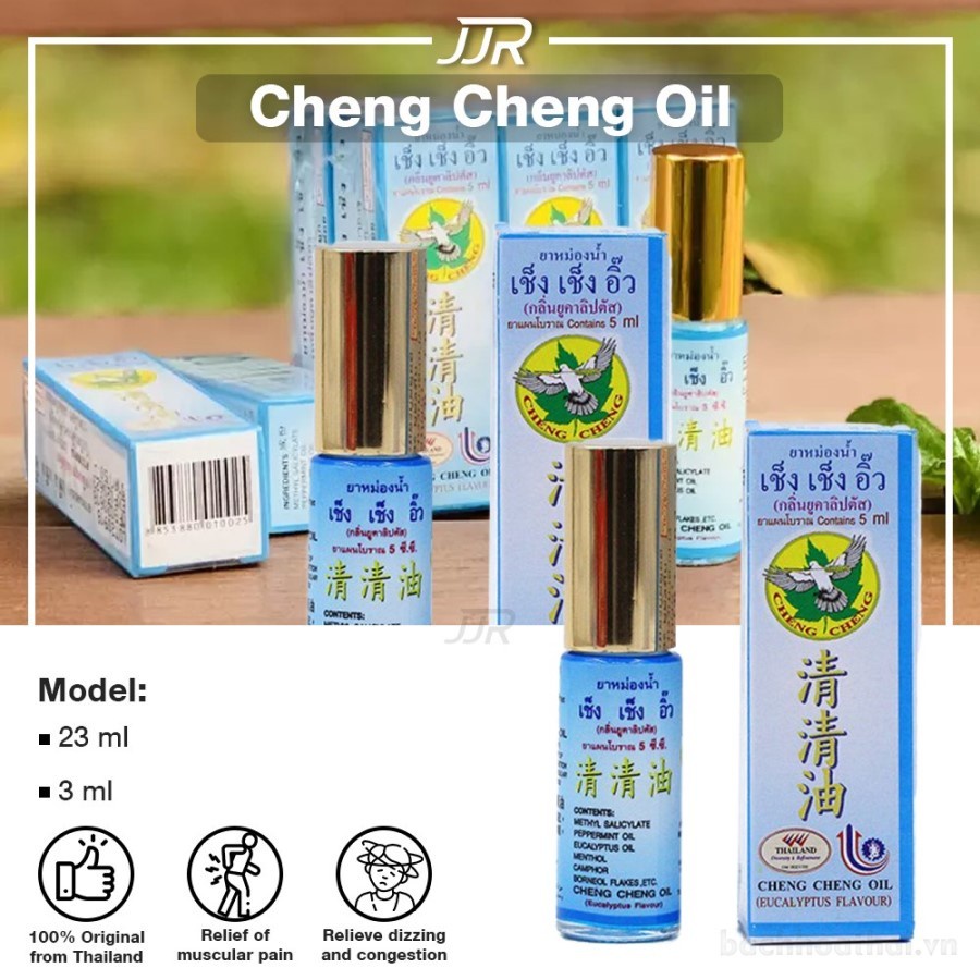 Dầu lăņ khuynh diệp Cheng Cheng Oil Eucalyptus Flavour Roll On Thailand