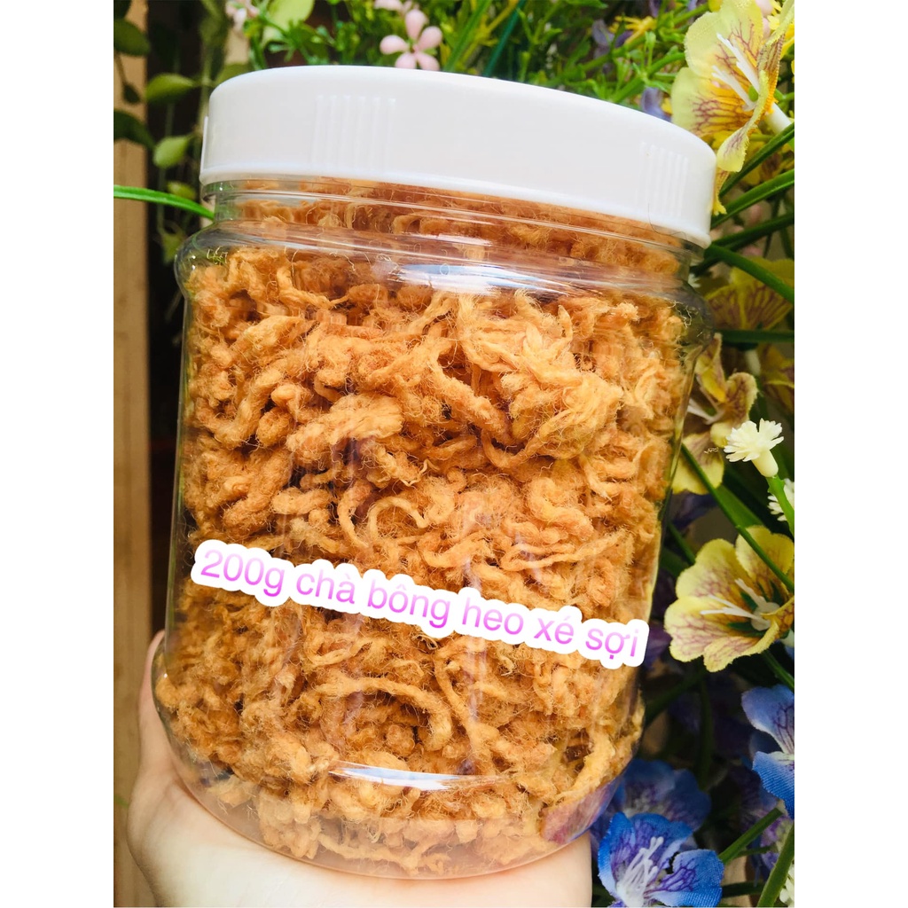 200g chà bông thịt nạc heo thơm, vị mặn mặn ngọt nhẹ để ăn chung cơm, cháo, bánh mì