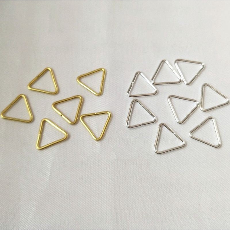 Set 100 Khuyên Sắt Hình Tam Giác 18 Thước Làm Trang Sức