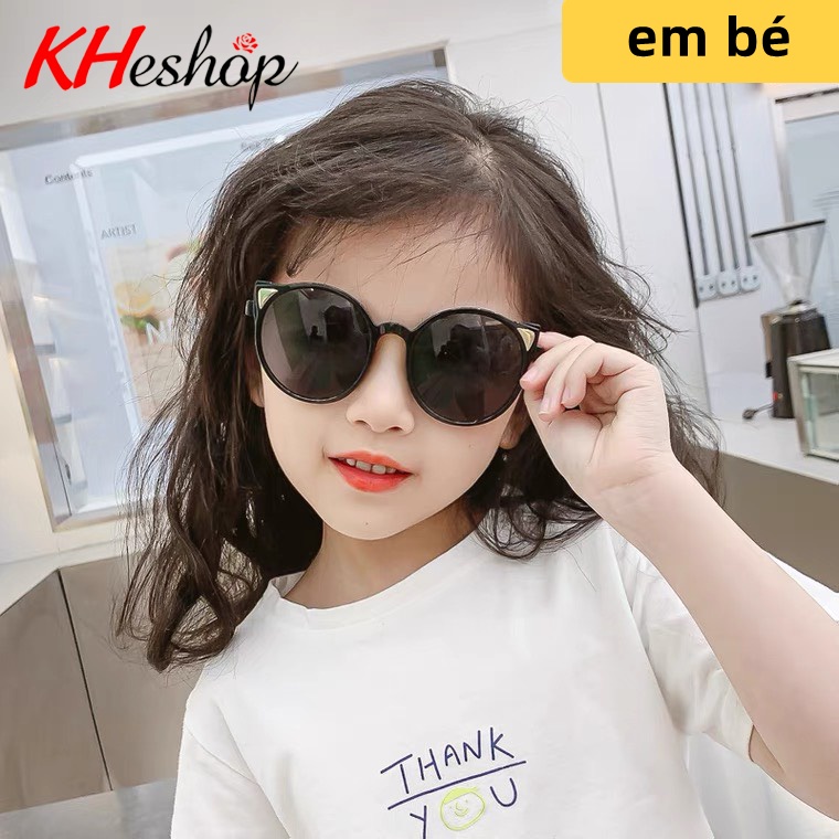 Kính thời trang cho bé 2-12 tuổi, phong cách Hàn Quốc cá tính, Trào lưu tai mèo hoạt hình dễ thương mã Y83115