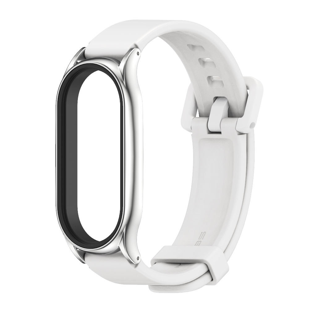 Dây Đeo Cao Su Mi Band 8/7/6/5/4/3 Mặt Kim Loại Mijobs Cao Cấp, Khung Chất Liệu Thép Không Gỉ [CHÍNH HÃNG]