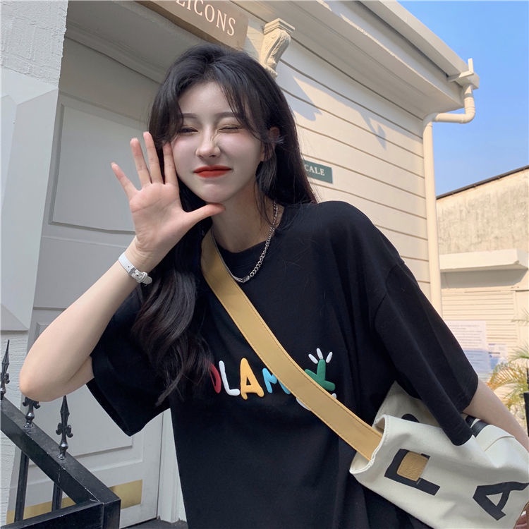 Mới Áo Thun Tay Ngắn In Họa Tiết Xốp Độc Đáo Cho Nữ