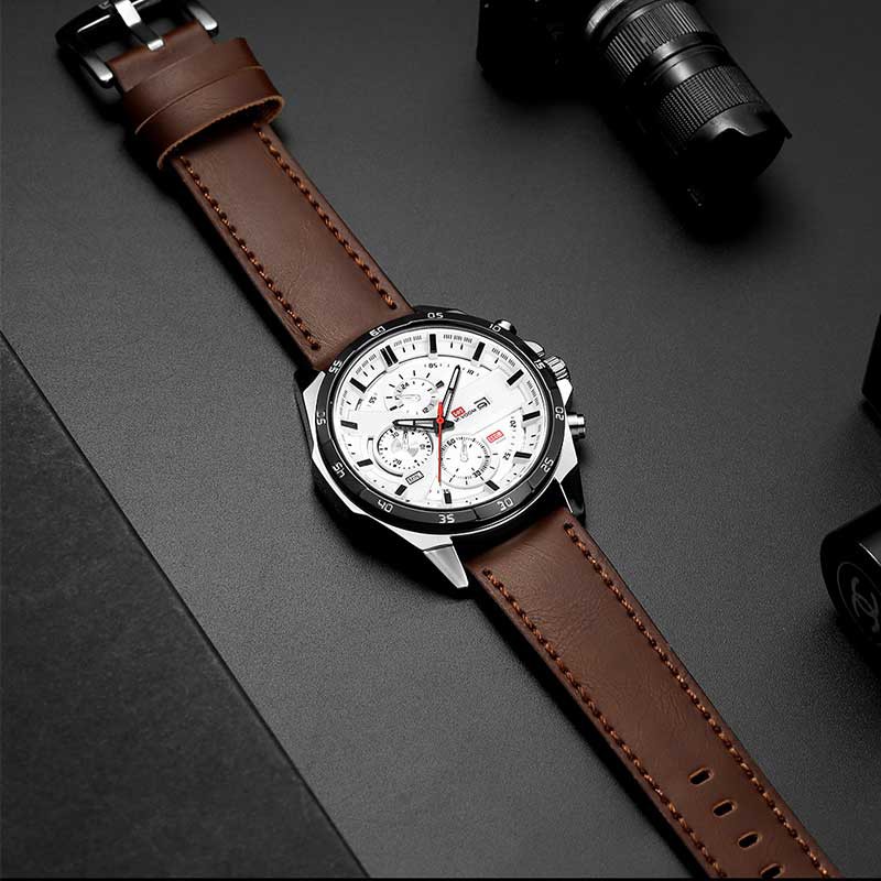 VAVAVOOM Quartz Watch Waterproof Leather Strap And Vom