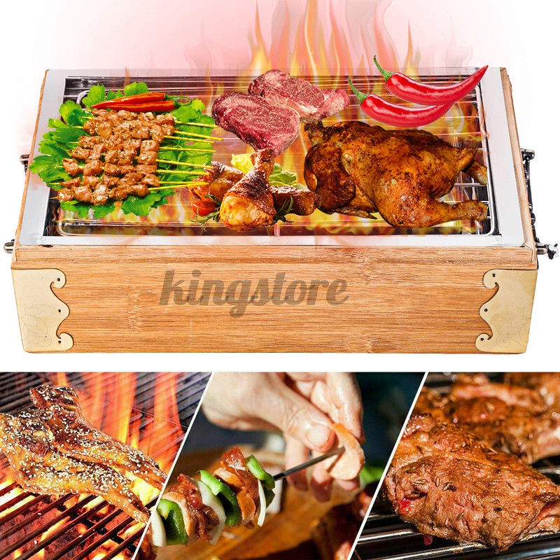 Dụng cụ lò nướng thịt BBQ ngoài trời tiện dụng