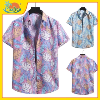 Spring New Men's Printed Short Sleeve Shirt Tf13