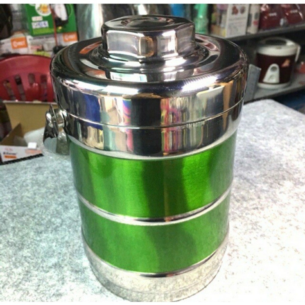 CẶP LỒNG INOX GIỮ NHIỆT 3 NGĂN PHONG CÁCH HÀN QUỐC