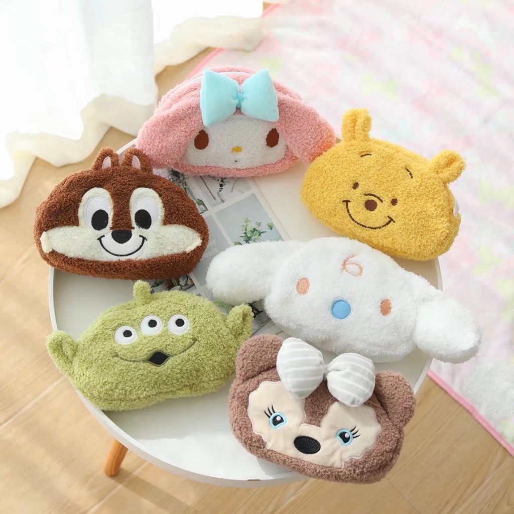 Túi Đựng Bút / Cọ Trang Điểm Hai Mặt Cỡ Lớn In Họa Tiết Hoạt Hình Mèo Lucifer Nhồi Bông Đa Năng Tiện Dụng Cho Học Sinh