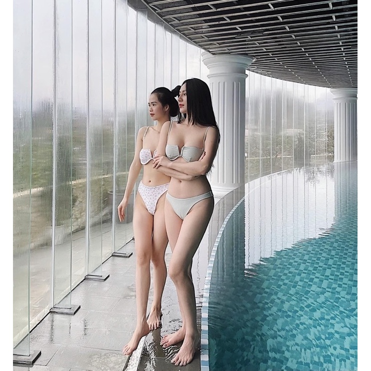 Bikini 2 mảnh họa tiết chấm bi,hoạt tiết hoa nhí HOTTREND 2022 đồ bơi nữ sexy quyến rũ