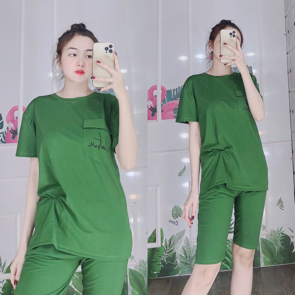 [KÈM ẢNH VIDEO THẬT] (Có bigsize 85kg)🌺Đồ Bộ Thêu Form Rộng Lửng Cotton Mặc Nhà🌟Đồ Bộ Nữ Mặc Nhà Đẹp