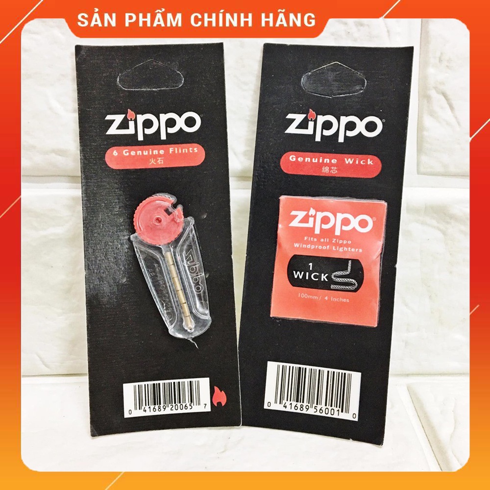 Deva- combo Phụ Kiện Zịppo Đá + Bấc Zịppo - Đá Tim Lửa Zịppo Chính Hãng.