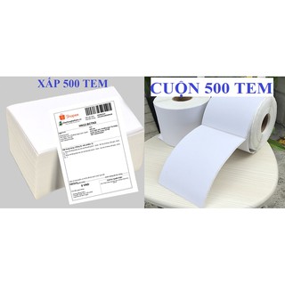 500 tờ giấy in nhiệt A6, in đơn hàng, in mã vận đơn TMĐT tự dán từ máy in Size 100x150mm
