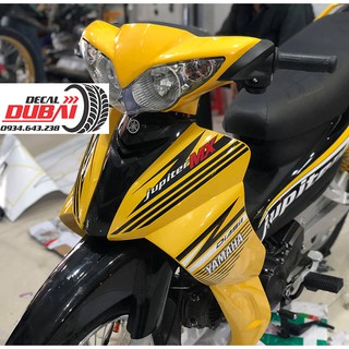 Tem trùm Dán Xe Jupiter V, Mx Đen Vàng