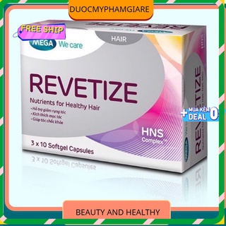 REVETIZE HỘP 30 VIÊN NANG MỀM GIÚP NGĂN RỤNG TÓC, KÍCH THÍCH MỌC TÓC GIÚP DA,MÓNG,TÓC KHOẺ MẠNH