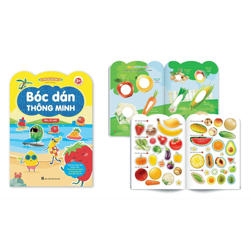 Sách - Bóc Dán Thông Minh (Dành Cho Trẻ Từ 2-6 Tuổi) - Song Ngữ Việt Anh (Bộ 6 Cuốn)