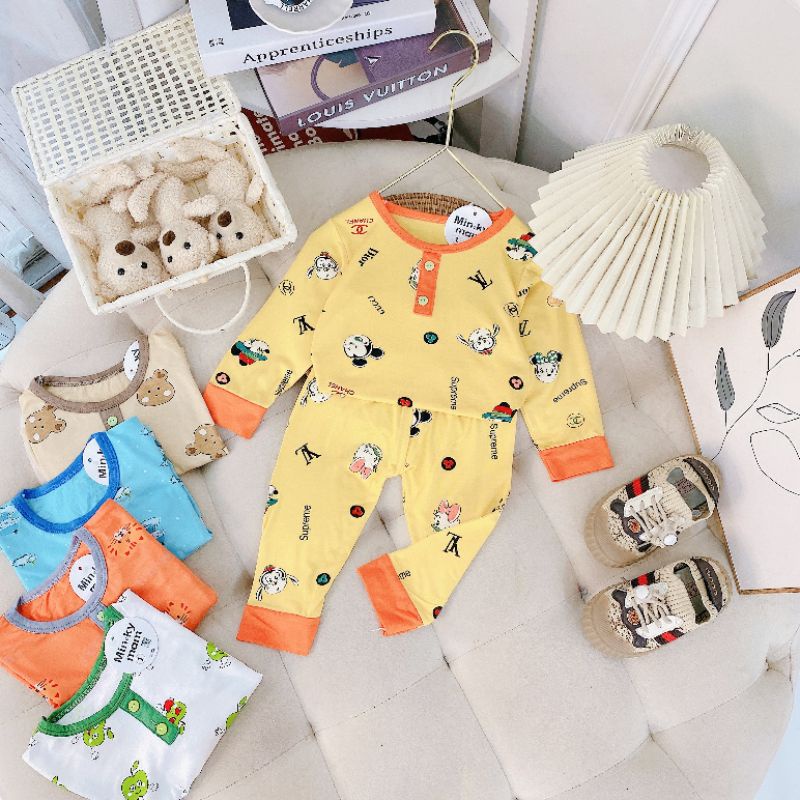 Siêu phẩm mới bộ dài tay trẻ em thun lạnh mikymom  cho bé trai gái