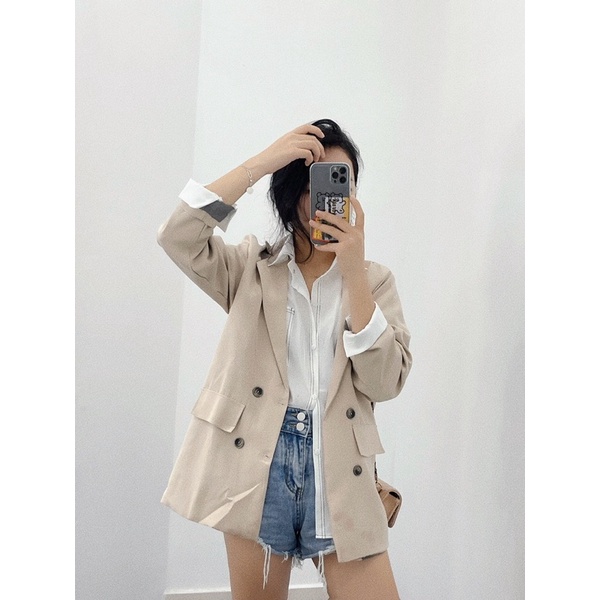 ÁO BLAZER 2 LỚP DÀI TAY