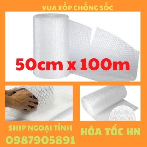 Cuộn xốp chống sốc 50cm xốp nổ, xốp bong bóng, xốp khí, xốp hơi đóng bọc hàng