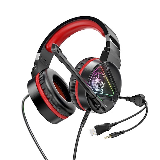 Tai Nghe headphone Chơi Game HOCO W104, Tai Nghe Chụp Tai Có Dây, Có Micro Và Xbox PS4, Máy tính